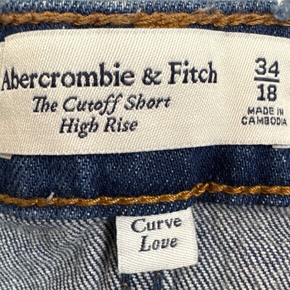 Abercrombie & Fitch Plus Size Cutoff Shorts High Rise NWT Coastal Cowgirl Curvy - Picture 8 of 10